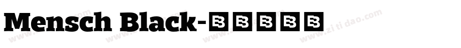 Mensch Black字体转换